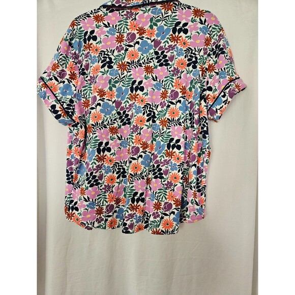 Kate Spade New York Women's Large Soft Multicolor Floral Button Front - Picture 5 of 9